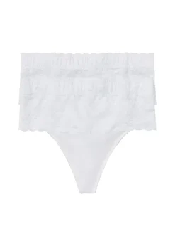 bonprix bonprix Temática·Lencería De Primavera|Bragas>Tanga con efecto moldeador medio (2 unidades) Blanco