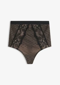 Mujer bonprix bonprix Tanga con efecto moldeador medio y encaje