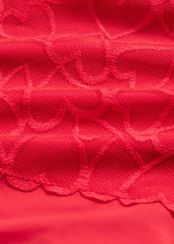 bonprix bonprix Ropa Interior Moldeadora|Bragas>Tanga con efecto moldeador medio y encaje de corazones Rojo salsa