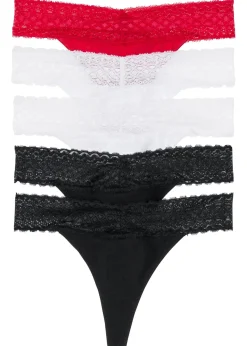 Mujer bonprix bonprix Tanga con encaje (5 unidades)