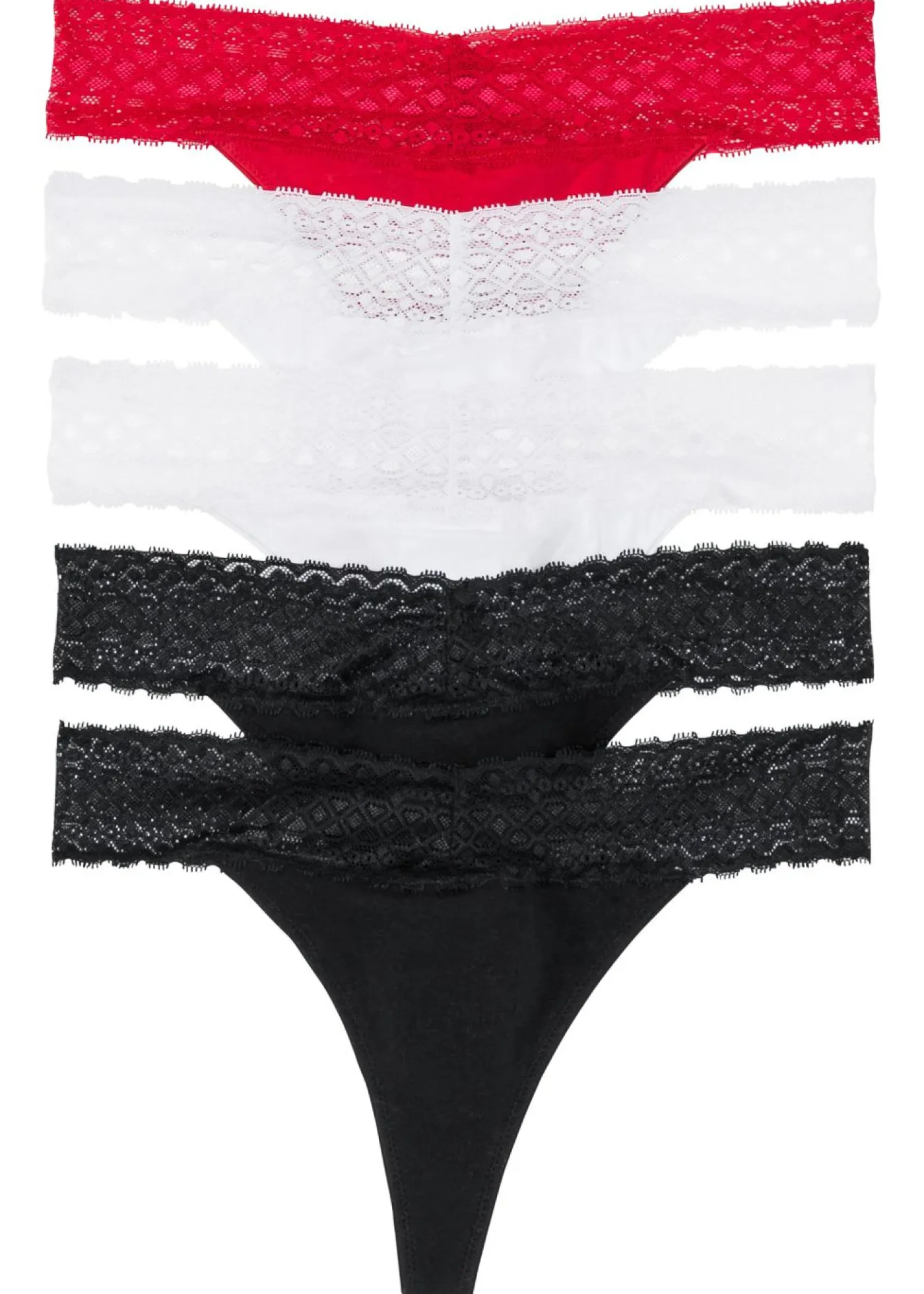 Mujer bonprix bonprix Tanga con encaje (5 unidades)