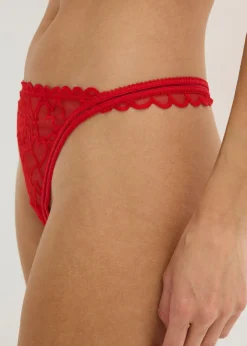 Mujer bonprix bonprix Tanga con encaje de corazones