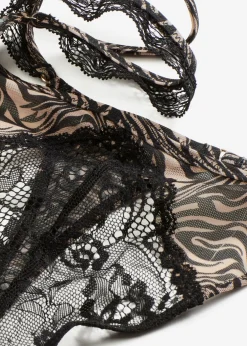 Mujer bonprix bonprix Tanga con malla estampada