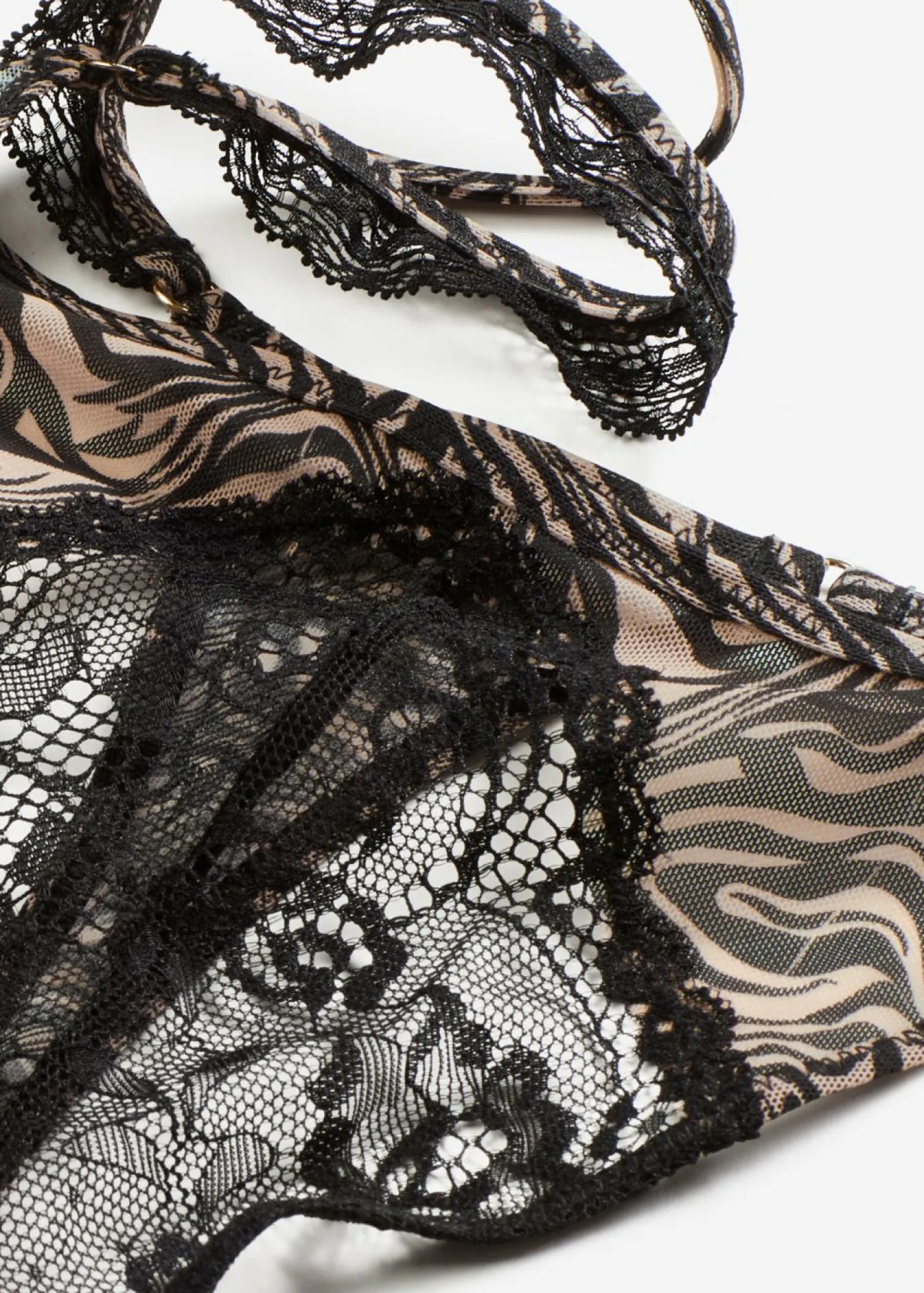 Mujer bonprix bonprix Tanga con malla estampada