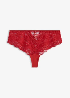 bonprix bonprix Lencería|Bragas>Tanga de encaje delicado Rojo salsa
