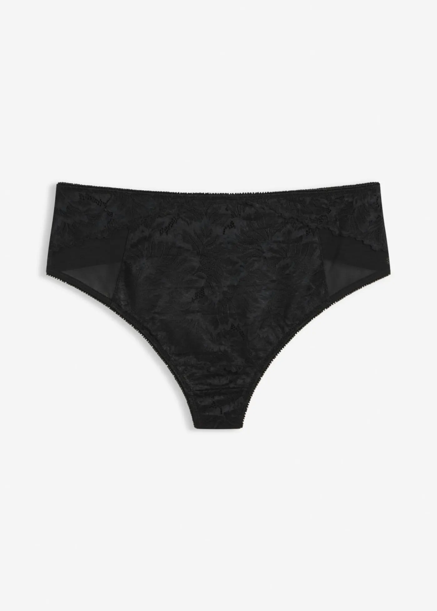 Mujer bonprix bonprix Tanga de talle alto con encaje delicado