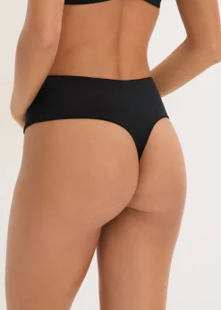 Mujer bonprix bonprix Tanga de talle alto con encaje delicado
