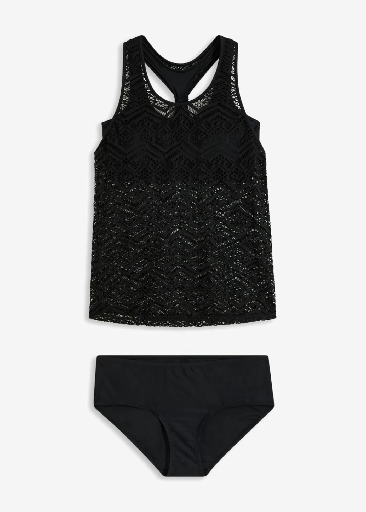 bonprix bonprix Tankinis>Tankini (2 piezas) de encaje Negro