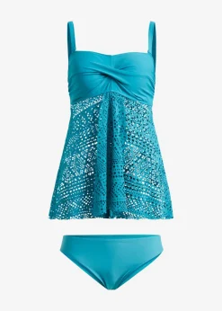 bonprix bonprix Tankinis>Tankini bandeau largo (2 piezas) verde mar