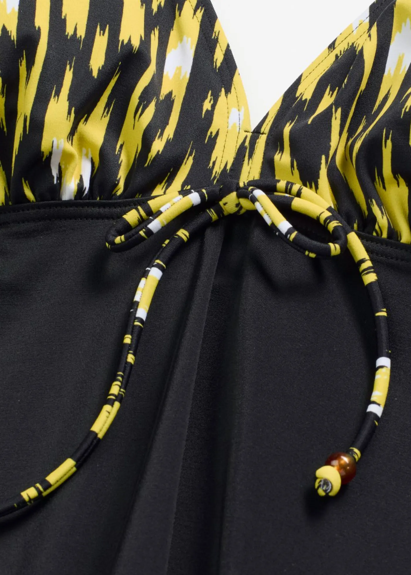 bonprix bonprix Tankinis>Tankini con tirantes anchos (2 piezas) Negro-amarillo