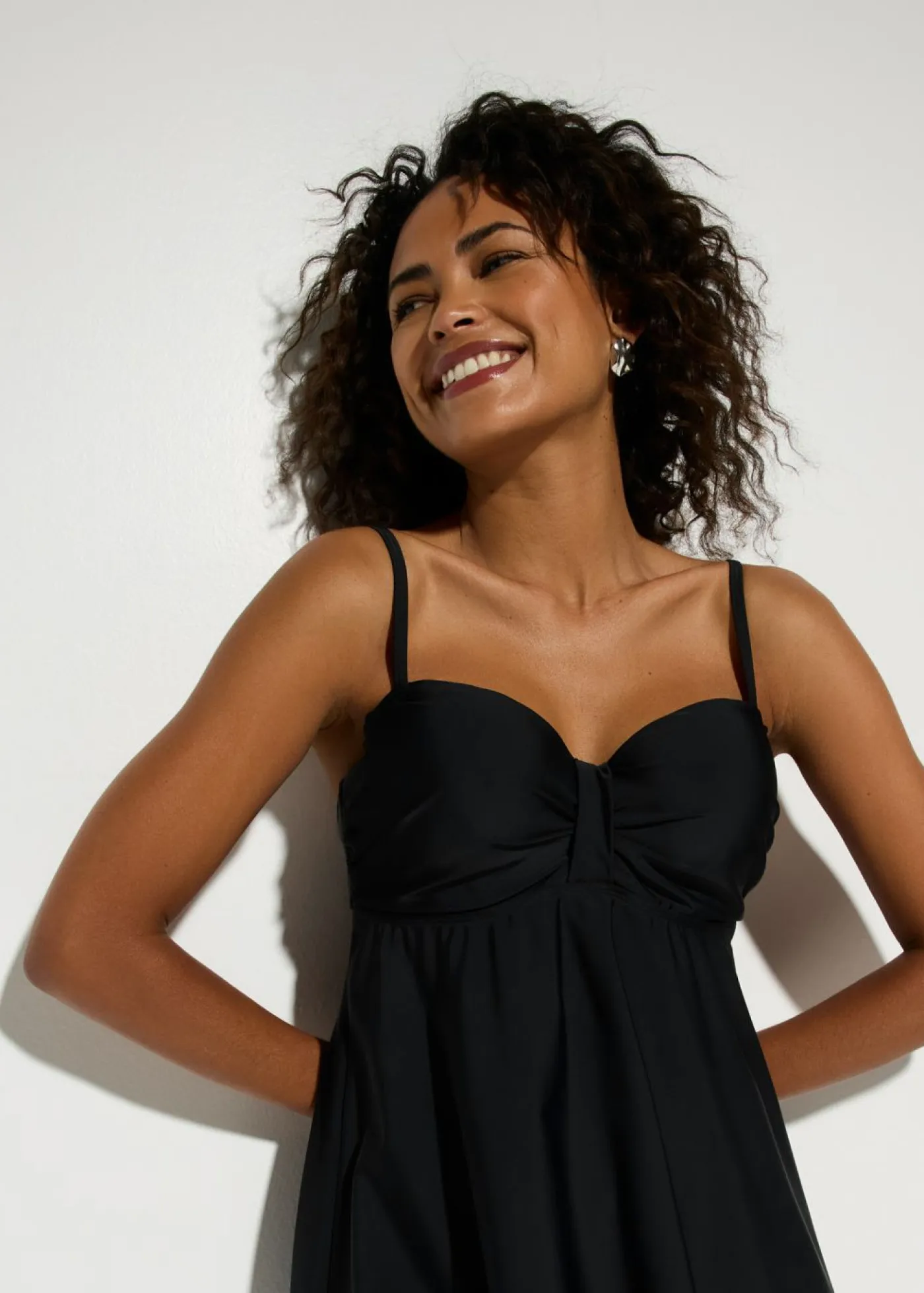 bonprix bonprix Tankinis|Copas Grandes (D-G)>Tankini largo (2 piezas) Negro