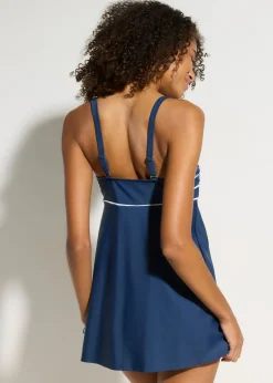 Mujer bonprix bonprix Tankini largo con costuras decorativas (2 piezas)