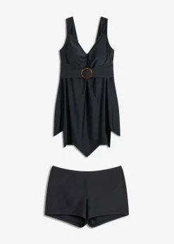 bonprix bonprix Tankinis|Novedades>Tankini largo con tirantes anchos (2 piezas) Negro