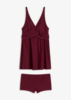 bonprix bonprix Tankinis>Tankini largo (2 piezas) con escote en V rojo avellana