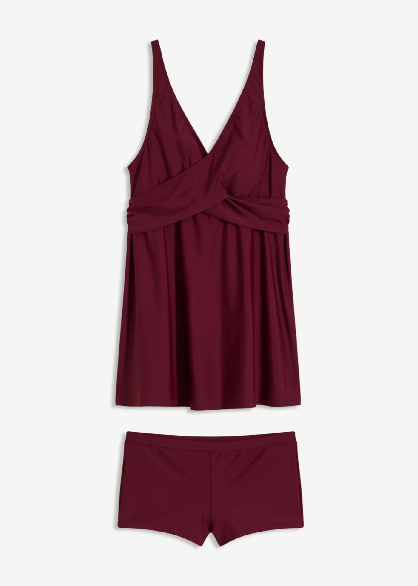 bonprix bonprix Tankinis>Tankini largo (2 piezas) con escote en V rojo avellana