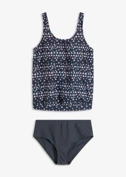 bonprix bonprix Tankinis>Tankini oversize (2 piezas) Antracita/salmón con estampado gráfico