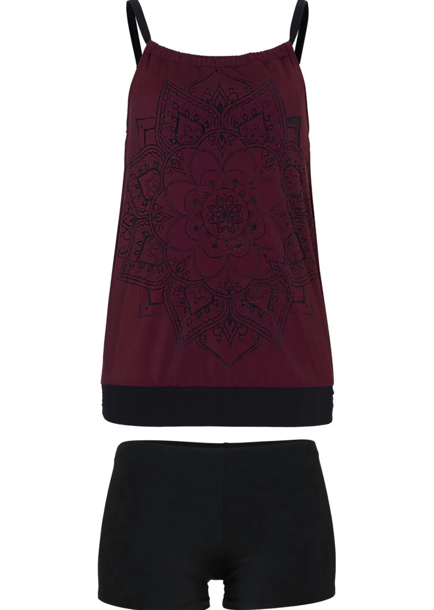 bonprix bonprix Ropa De Baño Deportiva|Tankinis>Tankini oversize (2 piezas) baya-negro