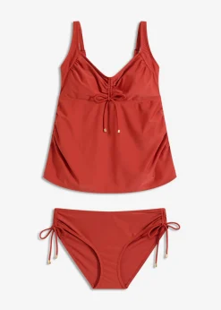 bonprix bonprix Ropa De Baño Premamá|Tankinis>Tankini premamá (2 piezas) con cinta para anudar naranja óxido