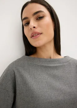 Mujer bonprix bonprix Túnica con diseño en espiga de tejido firme