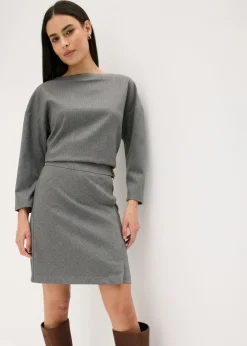 Mujer bonprix bonprix Túnica con diseño en espiga de tejido firme