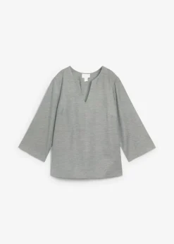 bonprix bonprix Camisas Y Blusas>Túnica con lana Gris jaspeado