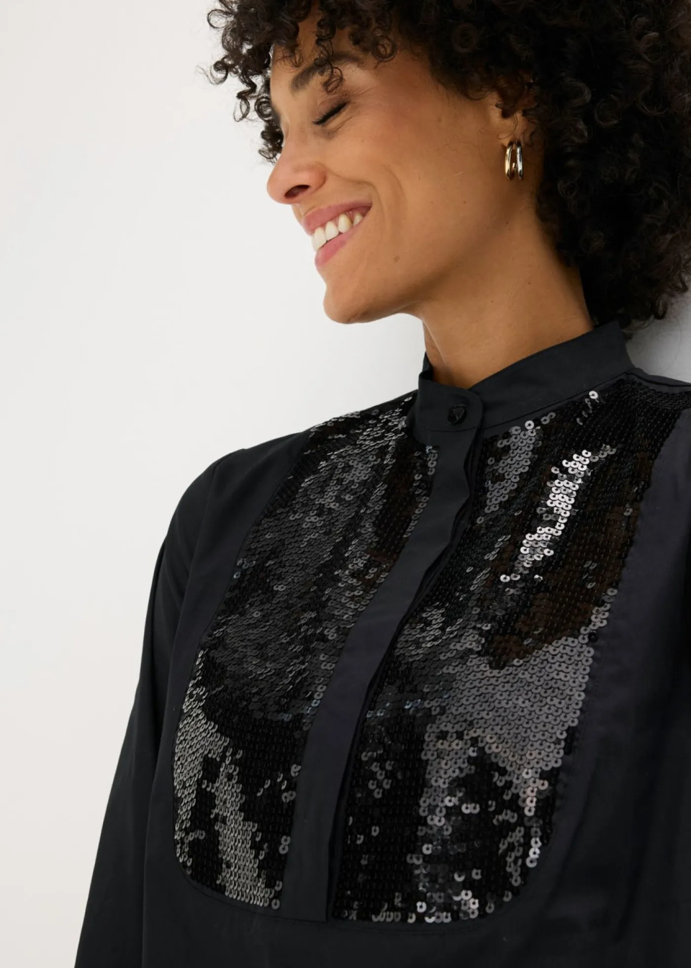 bonprix bonprix Camisas Y Blusas>Túnica con lentejuelas Negro