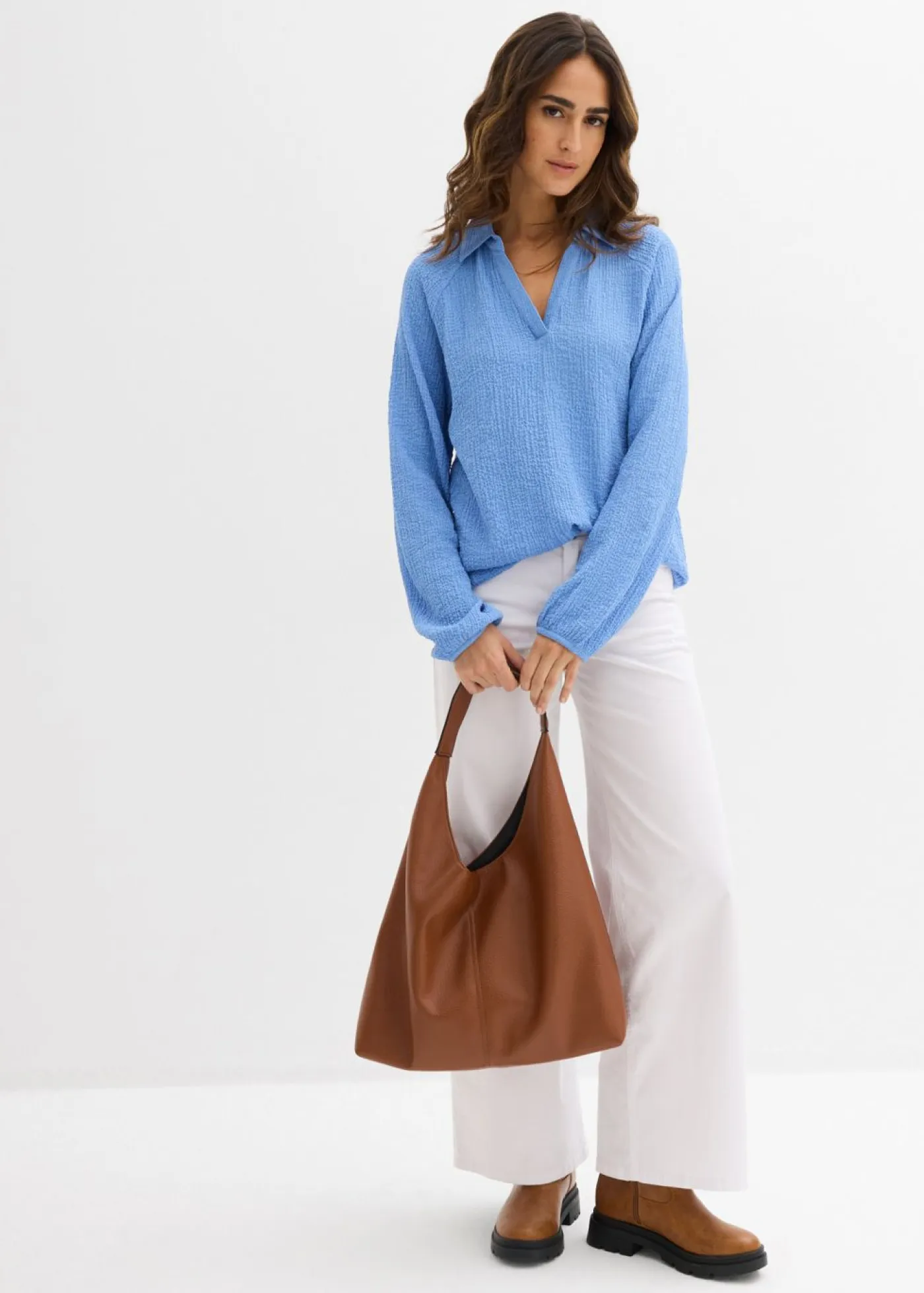 bonprix bonprix Camisas Y Blusas>Túnica con viscosa azul provenzal