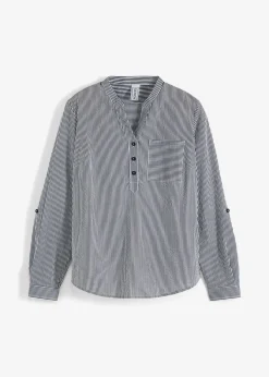 bonprix bonprix Camisas Y Blusas>Túnica de algodón azul marino-blanco con rayas