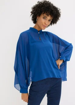 bonprix bonprix Camisas Y Blusas>Túnica de gasa azul genciana