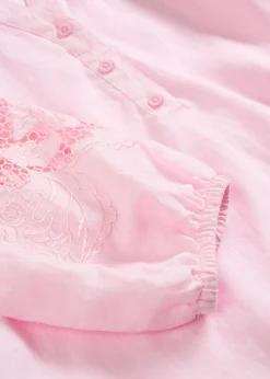 bonprix bonprix Premium|Camisas Y Blusas>Túnica de lino puro rosa cristal