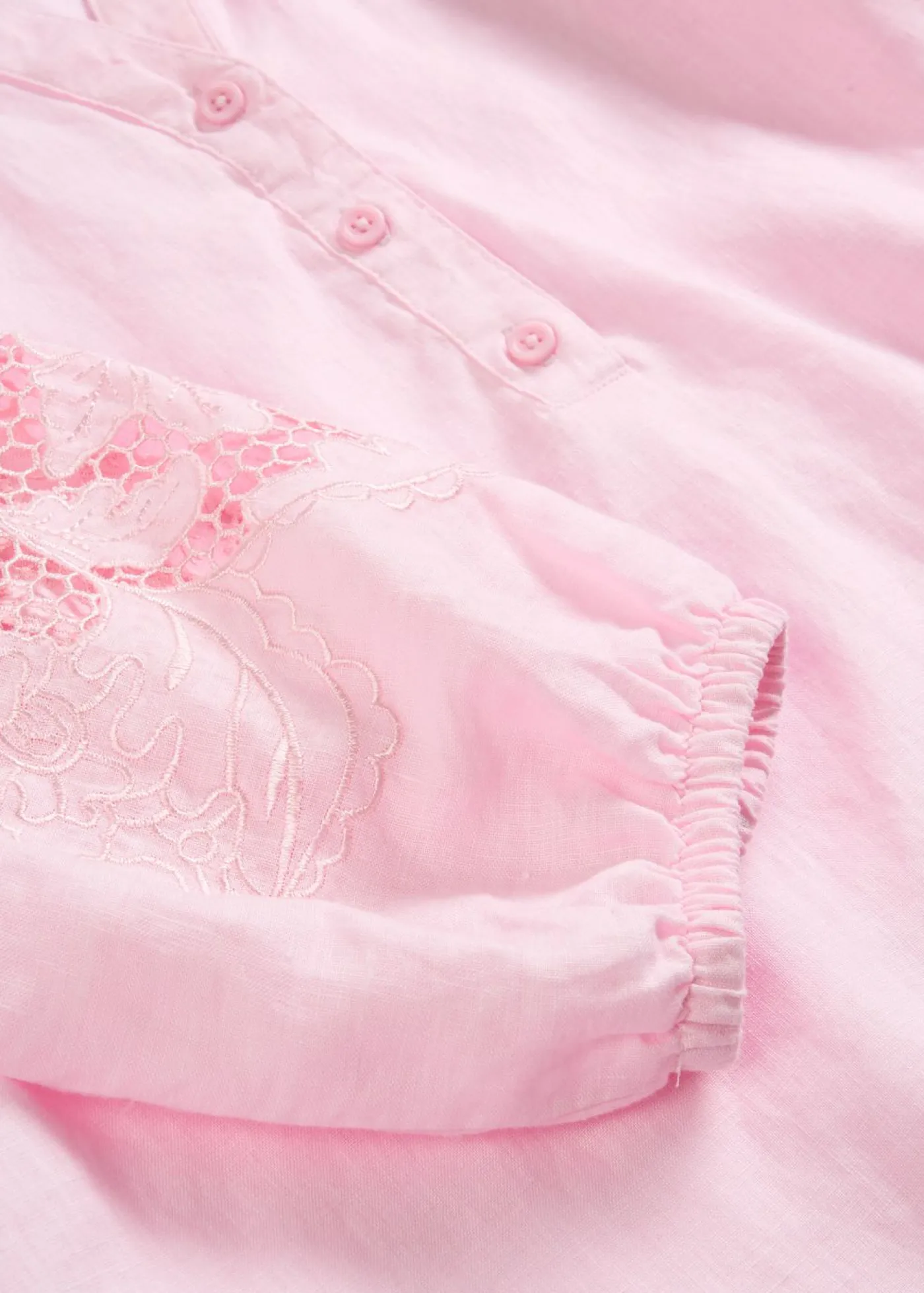 bonprix bonprix Premium|Camisas Y Blusas>Túnica de lino puro rosa cristal