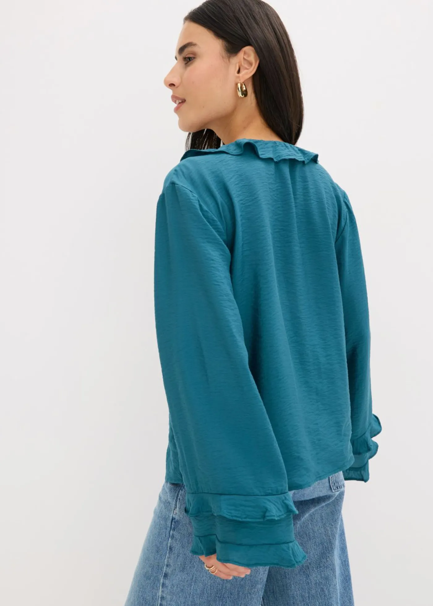 bonprix bonprix Camisas Y Blusas>Túnica de mezcla de viscosa fina verde pimiento