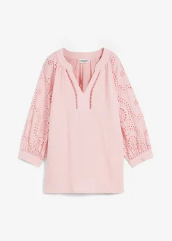 bonprix bonprix Camisas Y Blusas|Novedades>Túnica de muselina ligera rosa apagado