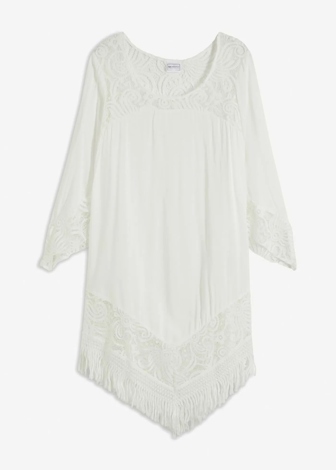 Mujer bonprix bonprix Túnica de playa con encaje de viscosa