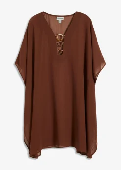 bonprix bonprix Ropa De Playa|Novedades>Túnica de playa de gasa ligera marrón ahumado