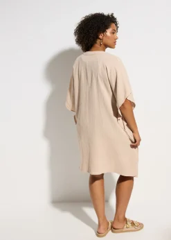 Mujer bonprix bonprix Túnica de playa de muselina vaporosa