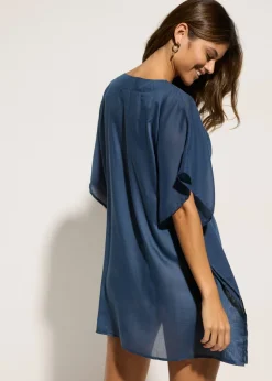 Mujer bonprix bonprix Túnica de playa transparente con escote en V