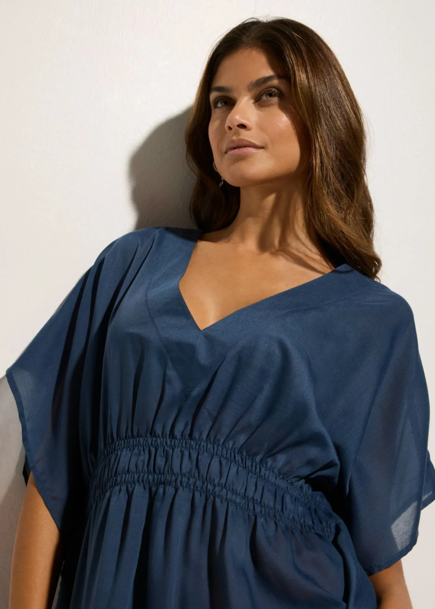 Mujer bonprix bonprix Túnica de playa transparente con escote en V