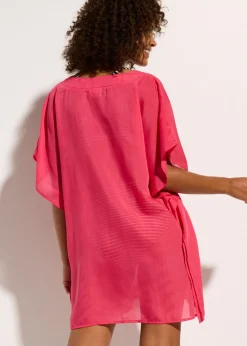 Mujer bonprix bonprix Túnica de playa transparente con escote en V