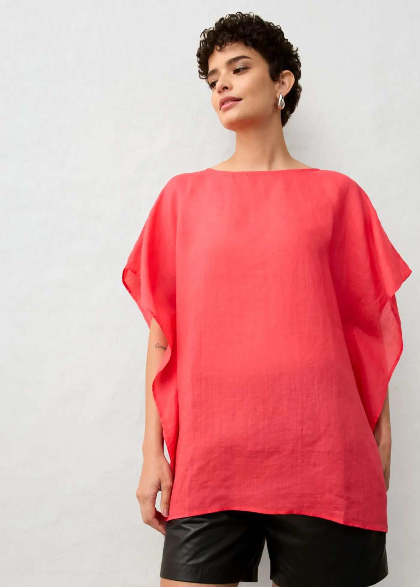 bonprix bonprix Premium|Camisas Y Blusas>Túnica de ramio rosa paraíso