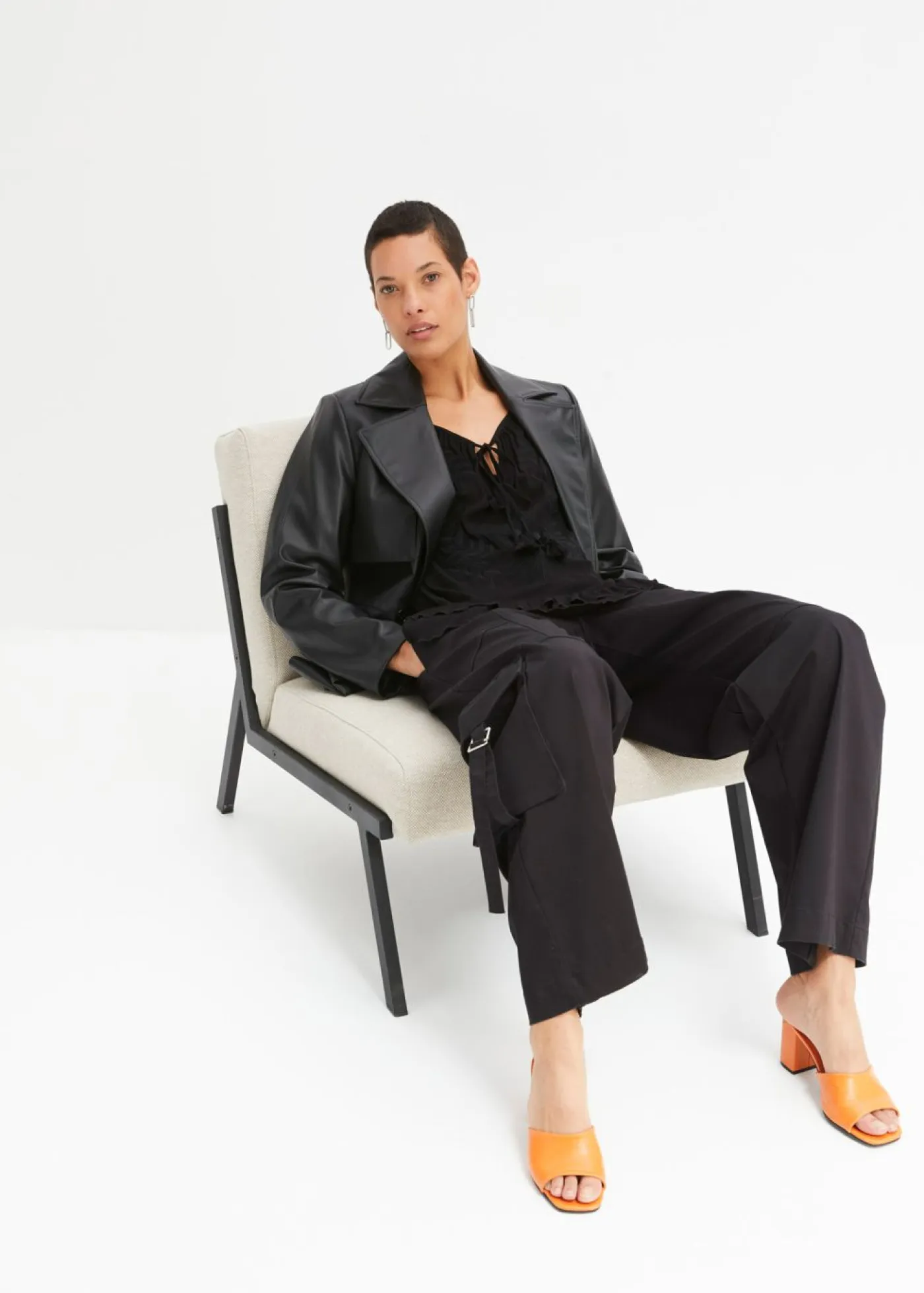 bonprix bonprix Camisas Y Blusas>Túnica de viscosa suave Negro