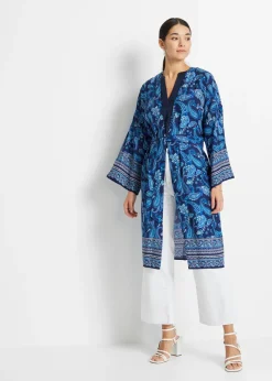 Mujer bonprix bonprix Túnica holgada de satén de manga corta con hombros caídos