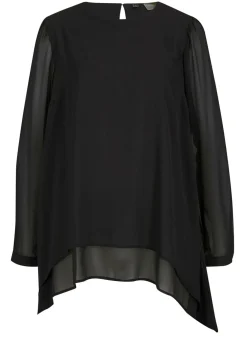 bonprix bonprix Camisas Y Blusas>Túnica larga asimétrica Negro