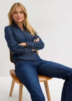 Mujer bonprix bonprix Túnica vaquera de algodón orgánico puro