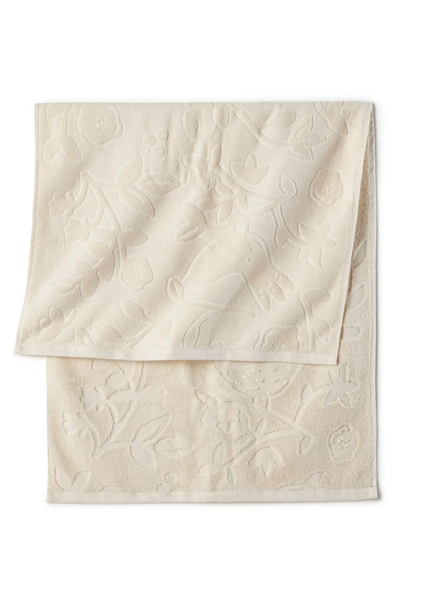 bonprix bonprix Muebles De Baño·Toallas De Baño|Toallas>Toalla de mano de algodón con estructura en relieve beige con flores