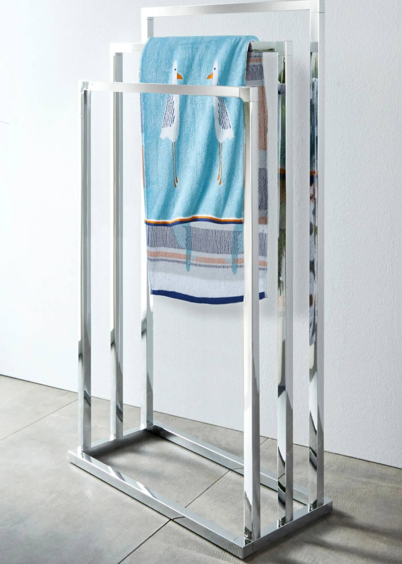 bonprix bonprix Muebles De Baño·Toallas De Baño|Toallas>Toalla de mano de algodón con diseño de gaviotas Azul