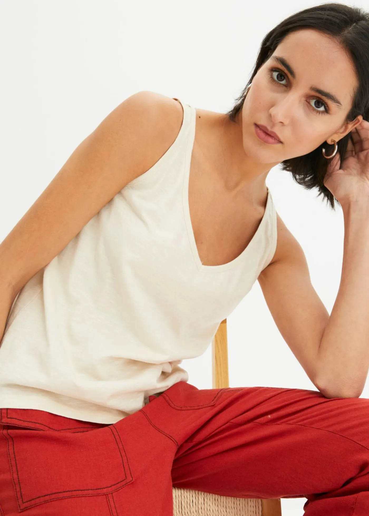 bonprix bonprix Básicos|Camisetas>Top gris guijarro