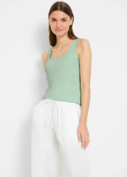 bonprix bonprix Básicos|Camisetas>Top (2 unidades) Menta claro-negro
