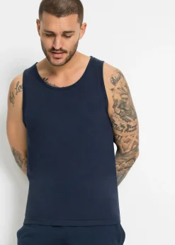 bonprix bonprix Básicos En Rebajas|Ropa Deportiva>Top (3 unidades) Turquesa cobalto + blanco + azul marino