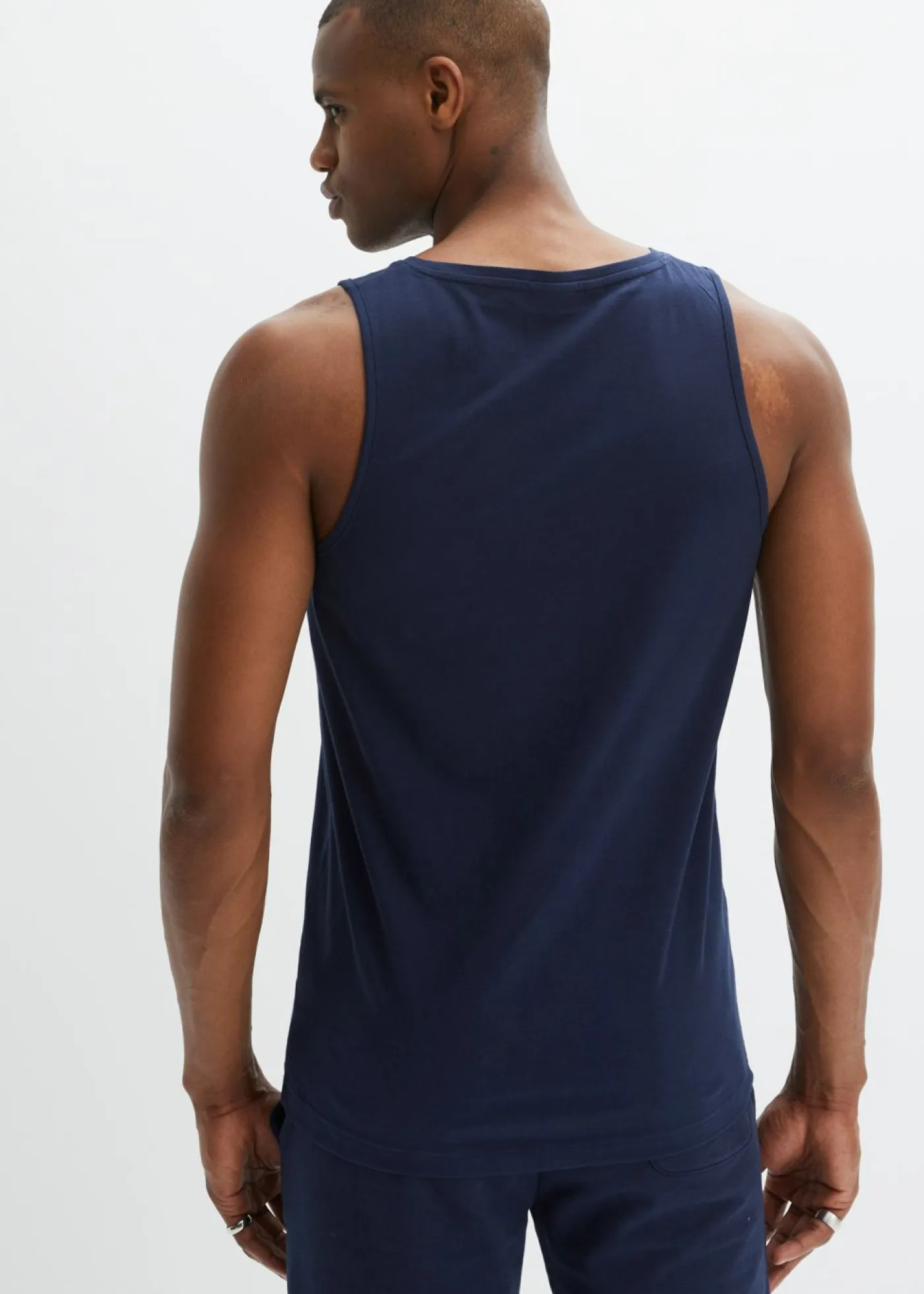 bonprix bonprix Ropa De Playa|Camisetas Y Polos>Top (2 unidades) de algodón orgánico puro azul marino+azul mentol